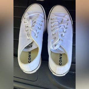 White converse platform sneakers